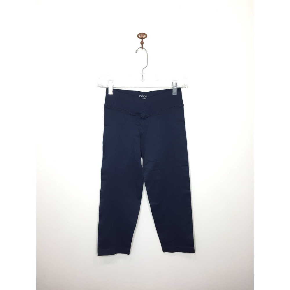 NUX Navy Blue Seamless Cropped Leggings Low Rise Women's Medium
